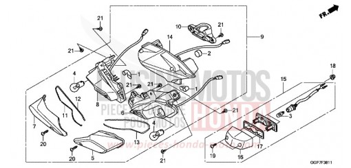 REAR COMBINATION LIGHT (NSC502WH/T2) NSC50T2F de 2015